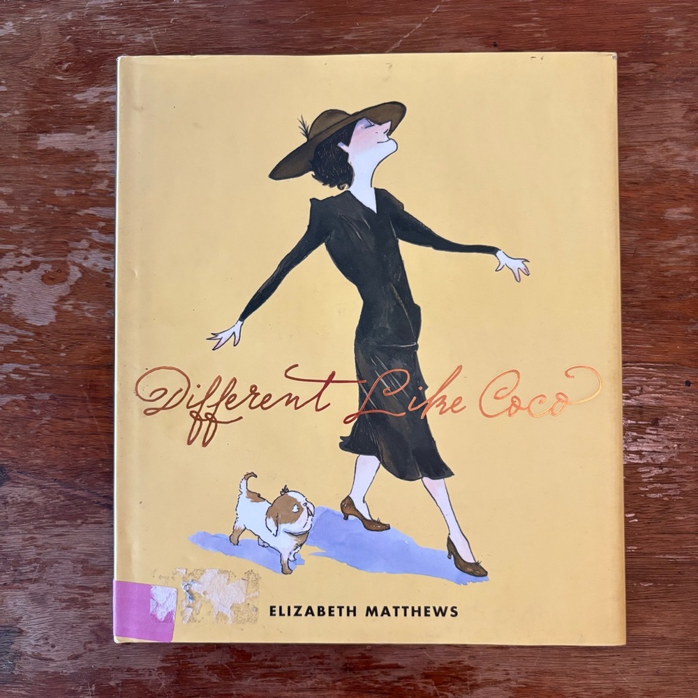 🏡Different Like Coco by Elizabeth Matthews — Yellow Cover Coffee Table Book